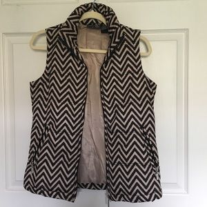 Sold Jane Ashley chevron print puffer vest